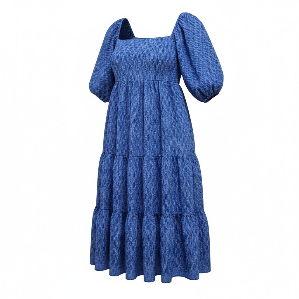 Amanda Uprichard Maisie Puff Sleeve Midi Dress